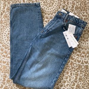 Zara Mid Waist Straight Jeans NWT